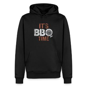 Grillen BBQ - Männer Premium Bio Hoodie - Schwarz - Vorne - Nico (187cm)