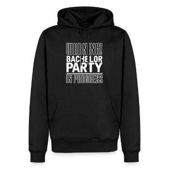 Soirée de célibataire - Sweat à capuche Premium bio Homme - noir - Devant - Nico (187cm)