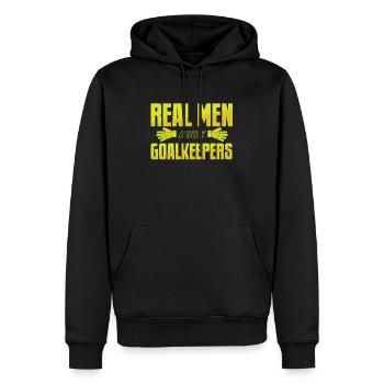 Gardien de but - Sweat à capuche Premium bio Homme - noir - Devant - Nico (187cm)