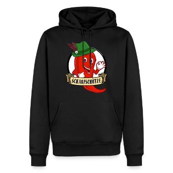 Schützenfest - Schützenverein - Scharfschütze - Männer Premium Bio Hoodie - Schwarz - Vorne - Nico (187cm)