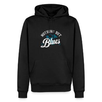 Blues - Männer Premium Bio Hoodie - Schwarz - Vorne - Nico (187cm)