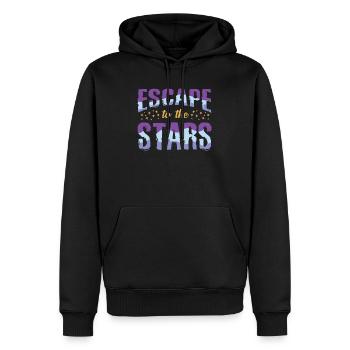 Astronaute de la galaxie - Sweat à capuche Premium bio Homme - noir - Devant - Nico (187cm)