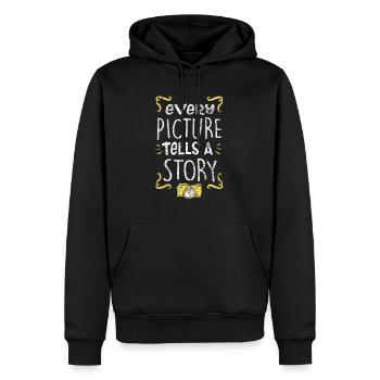 Fotograf Kamera - Männer Premium Bio Hoodie - Schwarz - Vorne - Nico (187cm)