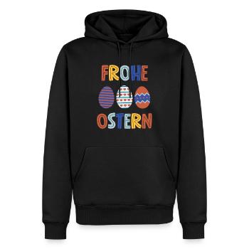 Frohe Ostern - Männer Premium Bio Hoodie - Schwarz - Vorne - Nico (187cm)
