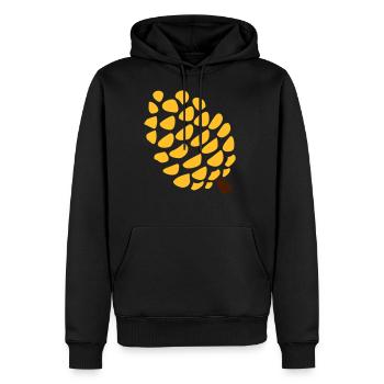 Tannenzapfen Zirbeldrüse Pineal gland yoga - Männer Premium Bio Hoodie - Schwarz - Vorne - Nico (187cm)