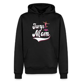 Saut mère maman trampoline sport - Sweat à capuche Premium bio Homme - noir - Devant - Nico (187cm)