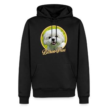 Bichon Frize - Men’s Premium Organic Hoodie - black - Front - Nico (187cm)