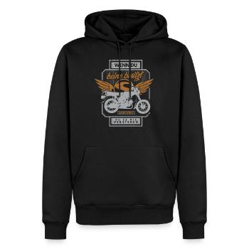 Simson, Simmi S51, Moped Geschenkidee Ossi 50ccm - Männer Premium Bio Hoodie - Schwarz - Vorne - Nico (187cm)