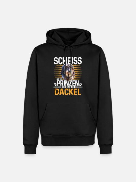 Dackel Dachshund Rauhaardackel - Männer Premium Bio Hoodie - Schwarz