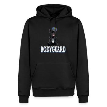 Cane Corso Bodyguard Security protection chien - Sweat à capuche Premium bio Homme - noir - Devant - Nico (187cm)