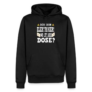 Ich Bin Elektriker Wo Ist Ihre Dose Elektroniker E - Männer Premium Bio Hoodie - Schwarz - Vorne - Nico (187cm)