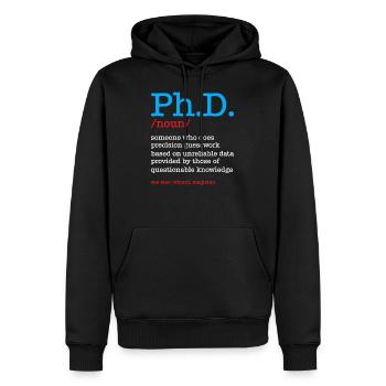 Phd Doktortitel Abschluss Degree - Männer Premium Bio Hoodie - Schwarz - Vorne - Nico (187cm)