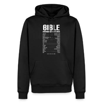 Hotline d'urgence Bible - Sweat à capuche Premium bio Homme - noir - Devant - Nico (187cm)