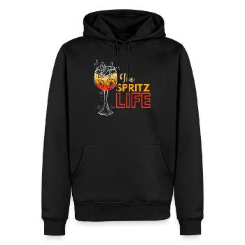 La boisson de fête de vacances Spritzlife Italie - Sweat à capuche Premium bio Homme - noir - Devant - Nico (187cm)