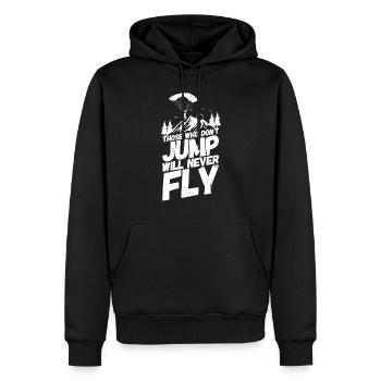 Parachutisme parachutisme volant - Sweat à capuche Premium bio Homme - noir - Devant - Nico (187cm)