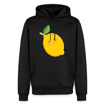 citron - Sweat à capuche Premium bio Homme - noir - Devant - Nico (187cm)