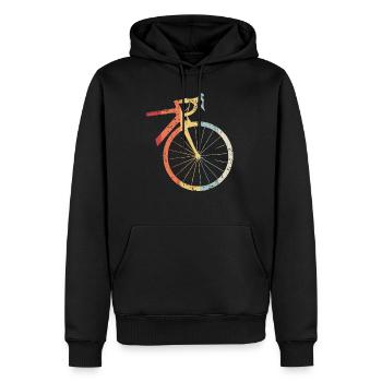 Rennrad Fahrrad Bikepacking Gravelbike - Männer Premium Bio Hoodie - Schwarz - Vorne - Nico (187cm)
