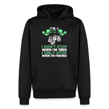 I´m a farmer - Männer Premium Bio Hoodie - Schwarz - Vorne - Nico (187cm)