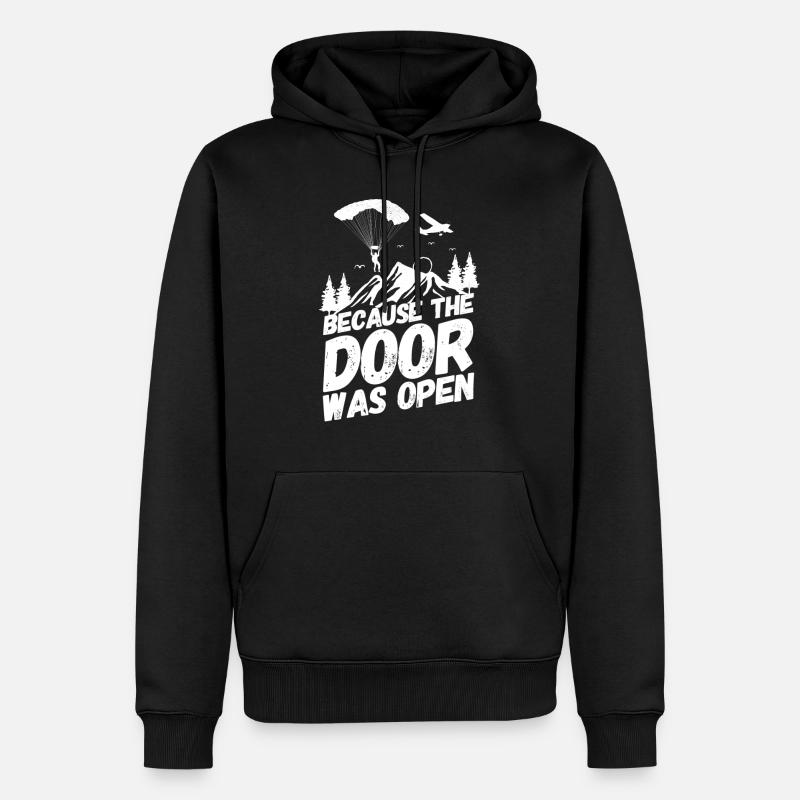 Parachute skydiving porte - Sweat à capuche Premium bio Homme - noir
