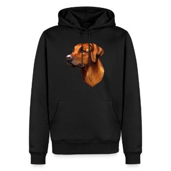 Rhodesian Ridgeback - Men’s Premium Organic Hoodie - black - Front - Nico (187cm)