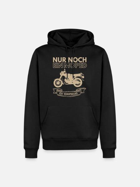 Simson S51 Geschenkidee ,DDR Moped 2 Takter Spruch - Männer Premium Bio Hoodie - Schwarz