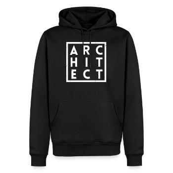 Cadeau étudiant profession architecte architecte - Sweat à capuche Premium bio Homme - noir - Devant - Nico (187cm)