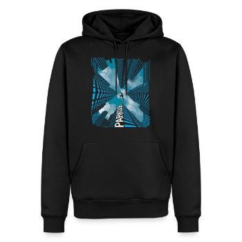 Skyline de Parkour - Sweat à capuche Premium bio Homme - noir - Devant - Nico (187cm)