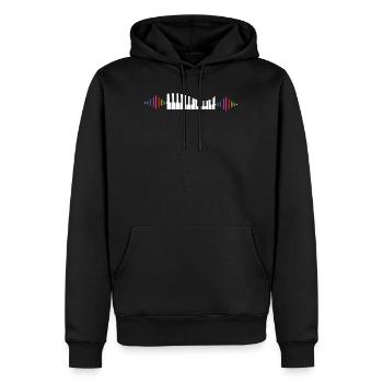 Musik Klavier - Männer Premium Bio Hoodie - Schwarz - Vorne - Nico (187cm)
