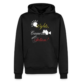 Film light camera action - Men’s Premium Organic Hoodie - black - Front - Nico (187cm)