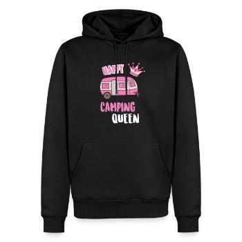 Happy Camping Queen - Sweat à capuche Premium bio Homme - noir - Devant - Nico (187cm)