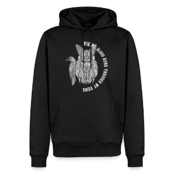 Wikinger-Blutvogel - Männer Premium Bio Hoodie - Schwarz - Vorne - Nico (187cm)