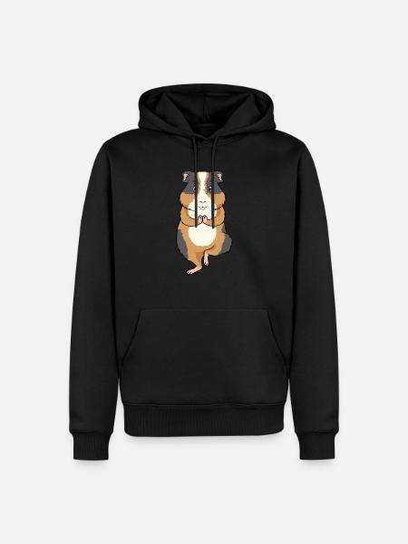 Meerschweinchen Yoga Meditation - Männer Premium Bio Hoodie - Schwarz