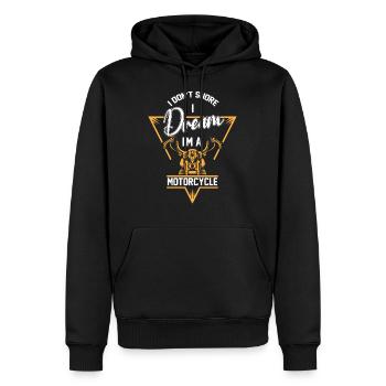 Je ne ronfle pas, je suis un motard - Sweat à capuche Premium bio Homme - noir - Devant - Nico (187cm)