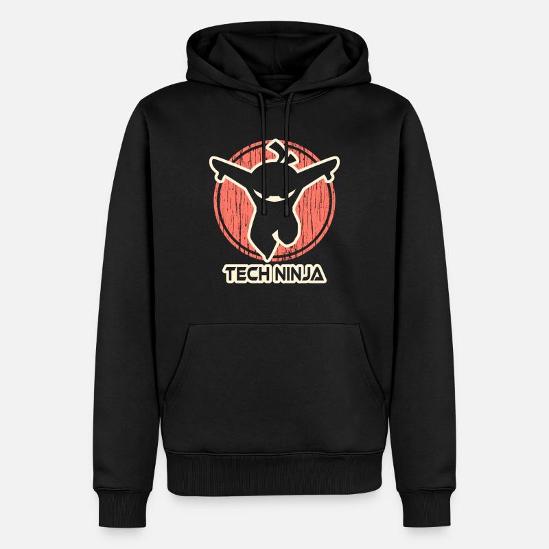 Tech Ninja - Männer Premium Bio Hoodie - Schwarz