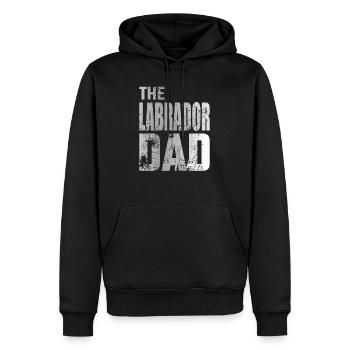 Labrador Dad Walking Golden Retriever Geschenk - Männer Premium Bio Hoodie - Schwarz - Vorne - Nico (187cm)