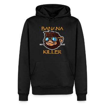 Tueur de banane - Sweat à capuche Premium bio Homme - noir - Devant - Nico (187cm)