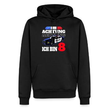 8 Geburtstag Polizei Polizeiauto Junge Geschenk - Männer Premium Bio Hoodie - Schwarz - Vorne - Nico (187cm)