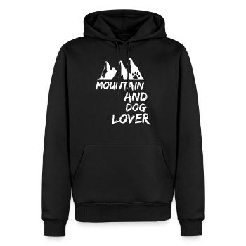 Berge und Hunde Liebhaber Geschenk - Männer Premium Bio Hoodie - Schwarz - Vorne - Nico (187cm)