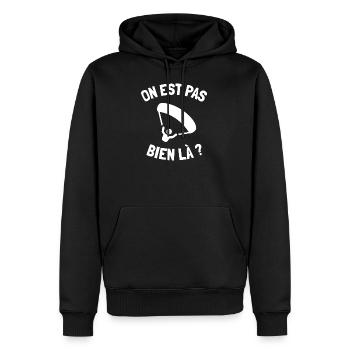 Parachute we are not well there paratrooper humor - Men’s Premium Organic Hoodie - black - Front - Nico (187cm)