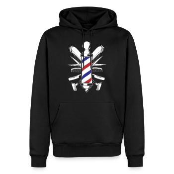 Barber sho, Friseur Laden, Friseuse - Männer Premium Bio Hoodie - Schwarz - Vorne - Nico (187cm)