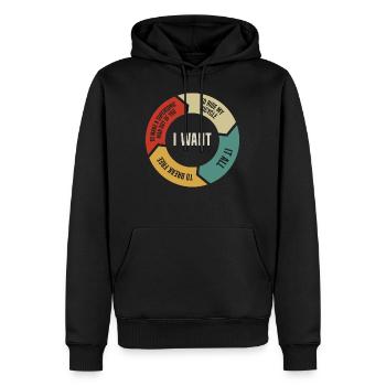 Musiktitel der 80 Retro Rate Chart, Musikfan - Männer Premium Bio Hoodie - Schwarz - Vorne - Nico (187cm)