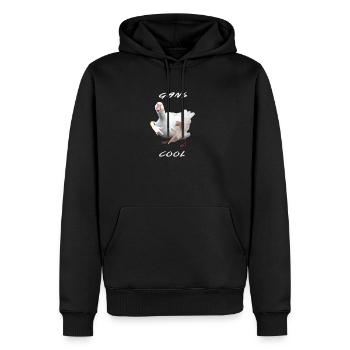Gans cool, lustiges Meme design - Männer Premium Bio Hoodie - Schwarz - Vorne - Nico (187cm)