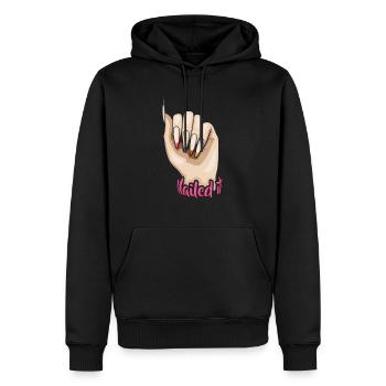 Nailed it - Nageldesigner Nagelstudio - Männer Premium Bio Hoodie - Schwarz - Vorne - Nico (187cm)