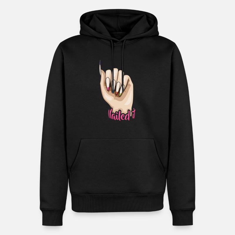 Nailed it - Nageldesigner Nagelstudio - Männer Premium Bio Hoodie - Schwarz