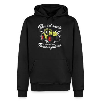 Der tut nix der will nur Trecker fahren Landwirt - Männer Premium Bio Hoodie - Schwarz - Vorne - Nico (187cm)