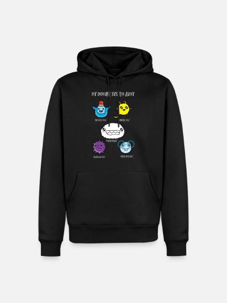Immunsystem Zellen des Körpers, Biologie - Männer Premium Bio Hoodie - Schwarz