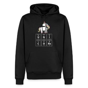 Unicorn chemistry unicorn rainbow gift - Men’s Premium Organic Hoodie - black - Front - Nico (187cm)