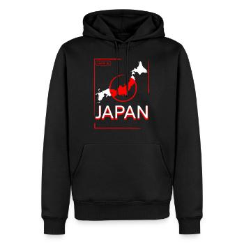 Japon idée cadeau drapeau japonais japonais - Sweat à capuche Premium bio Homme - noir - Devant - Nico (187cm)