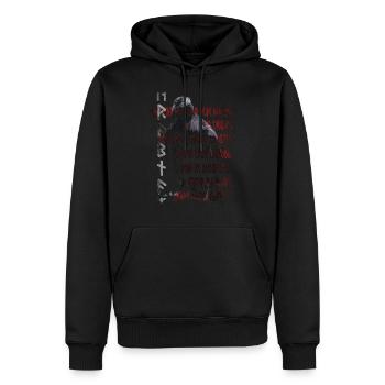 Runes de corbeau de Hrabnaz Hugin Munin Odin Thor Viking - Sweat à capuche Premium bio Homme - noir - Devant - Nico (187cm)
