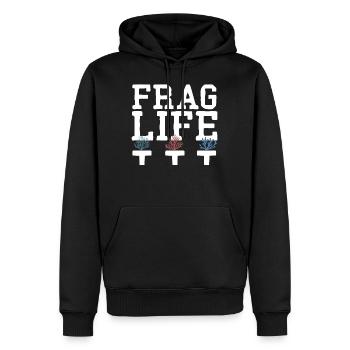 Ask Life Coral Aquarium & Aquarist, eau salée - Sweat à capuche Premium bio Homme - noir - Devant - Nico (187cm)